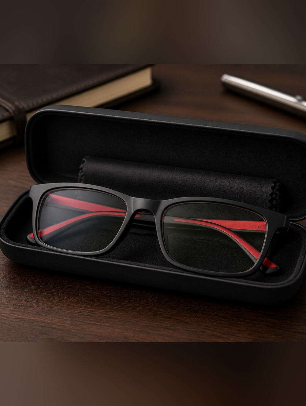 Ray-Ban Black and Red Glasses